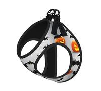 Halloween Flying Bats Print Pet Leash Vest,Breathable Mesh Pet Harness, Reflective For Small Medium Dogs Safe Easy Walking