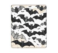 Halloween Flying Bats Print Rectangle Mouse Pad, Non-Slip Rubber Base Mouse Pad, 12 X 10 In