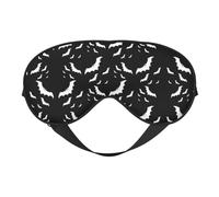 Halloween Flying Bats Print Sleep Eye Mask with Adjustable Strap Soft for Airplane Travel Relax Yoga Nap Meditation