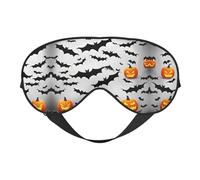 Halloween Flying Bats Print Soft Eye Mask for Women Men Comfortable with Adjustable Strap for Travel Yoga Nap Shift Work