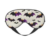 Halloween Flying Purple Bats Print Comfortable Sleep Eye Mask Men Women Lightweight Travel Nap Meditation Yoga Work