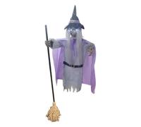 Halloween Flying Witch Decor | Animated Witch Garden Decor Animated Decoration with Sound Sensor and Touch for Party Garden Patio Outdoor