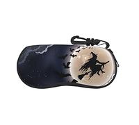 Halloween Flying Witch Ultra Light glasses case, Porteble Travel Slip in Eyeglasses Bag Sunglasses Pouch Holder with Belt Clip