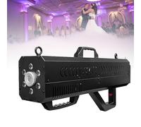 Halloween Fog Machine,led Light Atmosphere Fog Machine,7 Color LED Lights,Max Spray Distance:19.6-32.8ft,for Various Concerts&Weddings&Bars(Black)