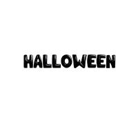 Halloween foil balloon garland with black letters 40 cm