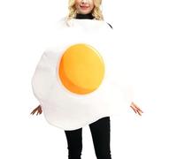 Halloween Food Costume -150g | Poached Eggs Cosplay with Bacon, Full Body Explode Kitchen Outfit | For Social Media Content Creators Theater Shows by H