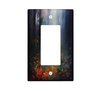 Halloween Forest Light Switch Cover Plates with Ghosts Fall Home Decoration Thermoplastic Wall Plates Standard Size Single Rocker