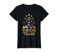 Halloween Fortune Teller Mystic Oracle Eye Value Graphic T-Shirt, Women, Black, L