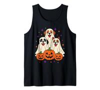 Halloween French Bulldog Ghost Costume Dog Lover Retro Tank Top