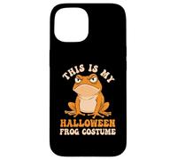 Halloween Frog Costume Funny Orange Grumpy Frog Lazy Outfit Case for iPhone 15
