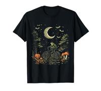 Halloween Frog Riding Bicycle Spooky Forest Jack O Lantern T-Shirt