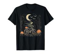 Halloween Frog Riding Bicycle Spooky Pumpkin T-Shirt
