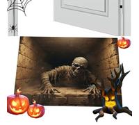 Halloween Front Door Mat Optical Illusion Non-Skid Indoor Rug (E) | polyester material, anti-slip backing, spooky optical illusion, fits entryway kitchen balcony, 60x40x1cm size