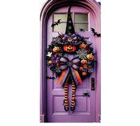 Halloween Front Door Wreath, Halloween Wreaths for Front Door, Witch Pumpkin Wreath for Halloween Decorations, making your Halloween party more Interesting and Attractive