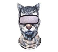 Halloween Full Face Mask - Hood with Standing Ears, 3D Pattern Hat | Festival Costume Accessory, Cosplay Headwear, for Music Festivals, Parties, Theme Nights, Open Air Events, Costume Parties