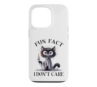 Halloween Fun Fact I Do Not Care Silly Frazzled Funny Cat Case for iPhone 13 Pro