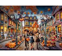 Halloween Fun Jigsaw Puzzle 1000 Piece by Vermont Christmas Company - Halloween Puzzles with Randomly Shaped Pieces - 26 5/8" x 19 1/4"