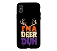Halloween Funny Antler Costume I'm A Deer Duh Case for iPhone X/XS