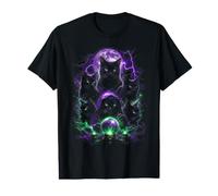Halloween Funny Black Cat Witch Wizard Halloween Value Graphic T-Shirt