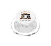 Halloween Funny Fun Fact I Do Not Care Cute Black Cats PopSockets PopGrip for MagSafe