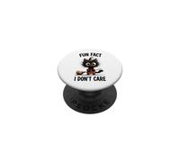 Halloween Funny Fun Fact I Do Not Care Silly Frazzled Cat PopSockets Adhesive PopGrip