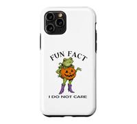 Halloween Funny Fun Fact I Do Not Care Silly Toad Frog Case for iPhone 11 Pro