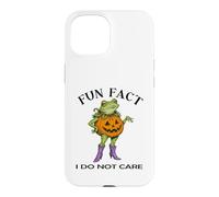 Halloween Funny Fun Fact I Do Not Care Silly Toad Frog Case for iPhone 15