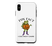 Halloween Funny Fun Fact I Do Not Care Silly Toad Frog Case for iPhone XS Max