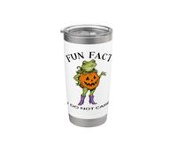 Halloween Funny Fun Fact I Do Not Care Silly Toad Frog Stainless Steel Insulated Tumbler