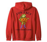 Halloween Funny Fun Fact I Do Not Care Silly Toad Frog Zip Hoodie