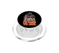 Halloween Funny I'm Going To Let God Fix It Witch Cat Skull PopSockets PopGrip for MagSafe