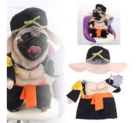 Halloween Funny Pet Costume Zhu Bajie Standing Outfit Dog Cat Dress Up Puppy Cosplay Cute Festival Party Wear (A, M)