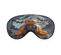 Halloween Funny Pumpkin Head Puppet Eye Mask, Adjustable Strip, Blocks Light Sleep Mask, Sleep Eye Mask for Night Sleeping Travel Nap 8.1 * 4.1 Inches