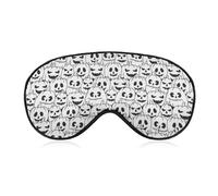 Halloween Funny Scary Pumpkin Head Sleep Mask Eye Masks Soft Blackout Eye Shade Cover Blindfold Eyeshade for Deep Rest Travel Nap