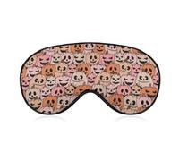 Halloween Funny Scary Pumpkin Head Sleep Mask Eye Masks Soft Blackout Eye Shade Cover Blindfold Eyeshade for Deep Rest Travel Nap