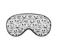 Halloween Funny Scary Pumpkin Head Sleep Mask for Women Men Soft Eye Masks Adjustable Blindfold Sleeping Shade Cover 8 X 4 Inch