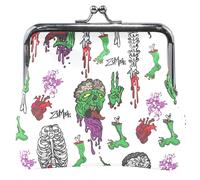 Halloween Funny Scary Zombies Leather Wallet for Women Girls Kissing Block Girls Funny Scary Zombies Halloween UNITALLA Funny Scary Zombies, Funny Scary Zombies Halloween, UNITALLA, Classic