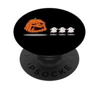 Halloween Gamer Funny Spooky Pumpkin Eating Ghosts PopSockets Adhesive PopGrip