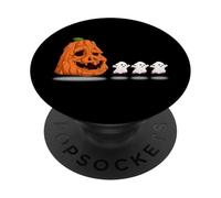 Halloween Gamer Funny Spooky Pumpkin Eating Ghosts PopSockets Adhesive PopGrip