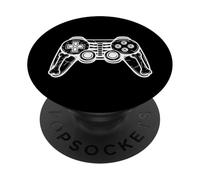 Halloween Gamer Funny Video Remote Skeleton Gamepad PopSockets Adhesive PopGrip