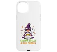 Halloween Gamer Witch Casting Spells & High Scores Case for iPhone 15 Plus