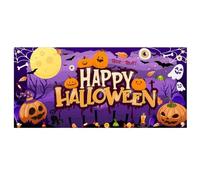 Halloween Garage Door Cover, 13x6ft Large Halloween Garage Door Decorations, Hanging Pumpkin Cover for Wall Yard Decorations