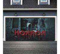 Halloween Garage Door Decorations Halloween Garage Door Cover Banner Backdrop Wall Background Party Decorations for Home Outdoor Wall Doors Backgrounds Four sizes (Xl)
