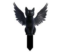 Halloween Garden Stakes 2D Flat Decorative Outdoor Witch Girl Pumpkin Man Yard Party Seasonal Ornament (A, A)