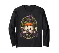 Halloween Gardening Pumpkin Whisperer Jack O Lantern Patch Long Sleeve T-Shirt
