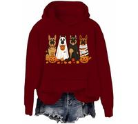 Halloween German Shepherd Sweatshirt Halloween Dogs Shirts German Shepherd Ghost Hoodie Dog Lover Gift Top