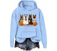 Halloween German Shepherd Sweatshirt Halloween Dogs Shirts German Shepherd Ghost Hoodie Dog Lover Gift Top