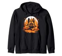 Halloween German Shepherd Zip Hoodie