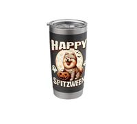 Halloween German Spitz Costume Dog Halloween Happy Spitzween Stainless Steel Insulated Tumbler