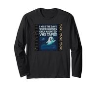 Halloween Ghost 1980s Aesthetic VHS Haunted Vintage Long Sleeve T-Shirt